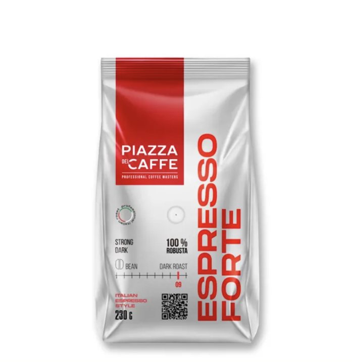 Кофе зерно Plazza del Caffe ESPRESSO FORTE 230г