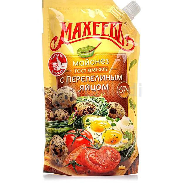 Майонез  "МАХЕЕВЪ" с переп.яйцом 800мл  д/п 50,5% 