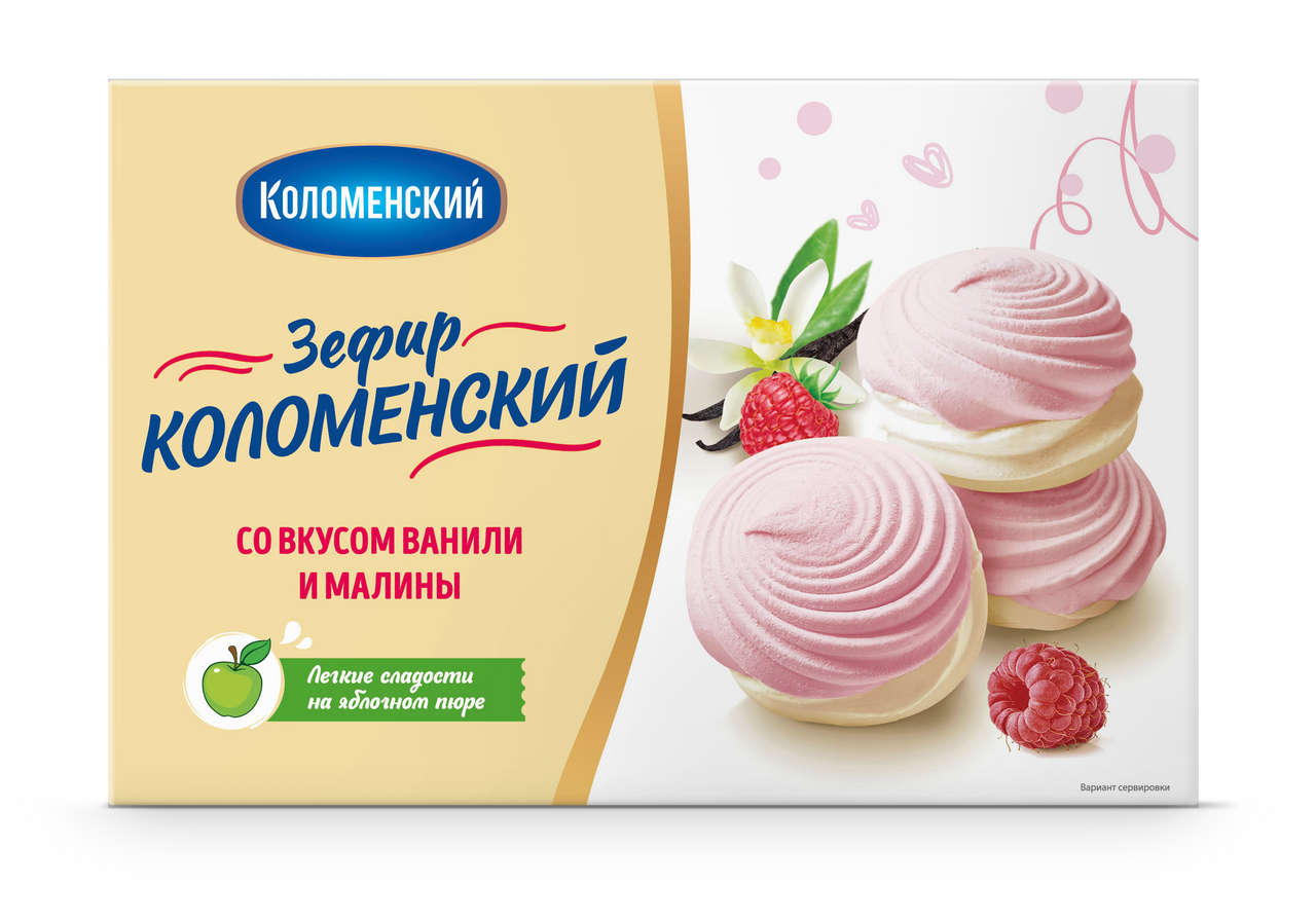 Зефир Коломенский со вкусом Ванили и Малины 250г