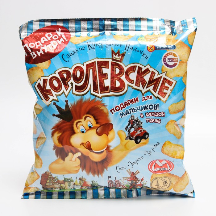 Кукурузные палочки КОРОЛЕВСКИЕ 70г/ (для мальчиков)