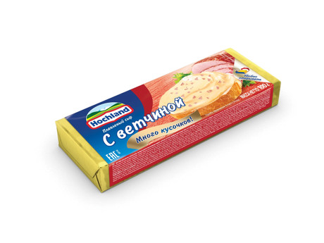 Сыр плавленый Хохланд с Ветчиной ( блочок)100г