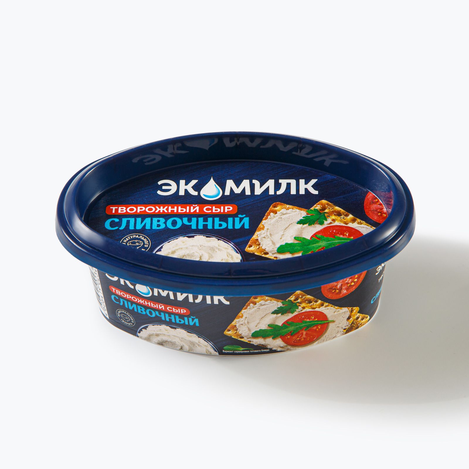 Сыр творожный Сливочный 120г 60% Экомилк