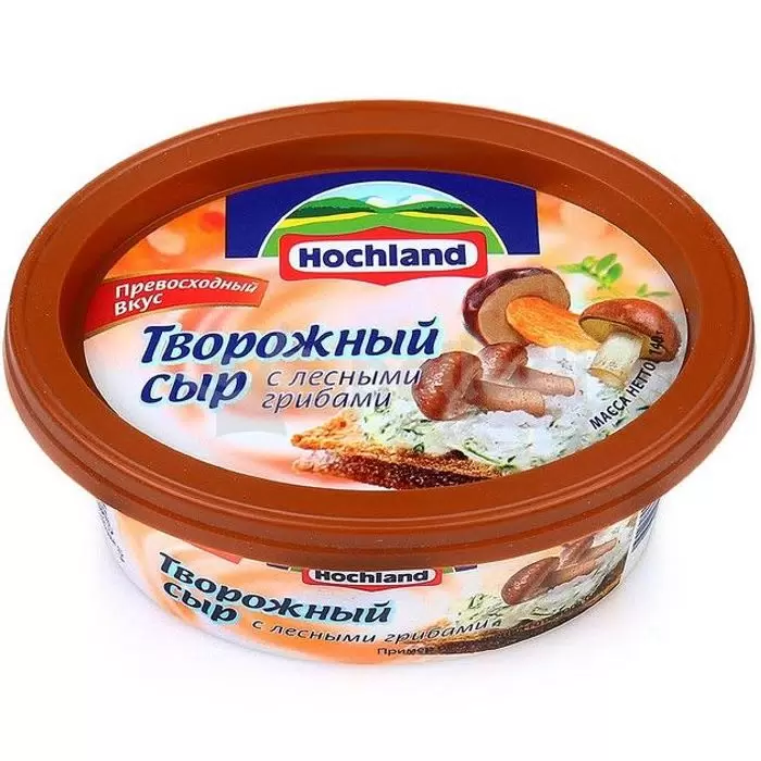 Сыр Творожный с лесными грибами 140г Хохланд