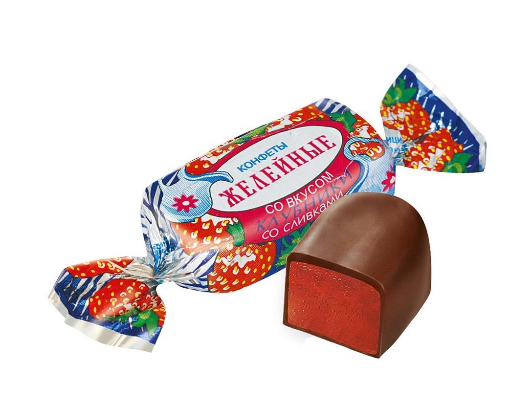 Конфеты желейные со вкусом Клубники 1 кг Такф