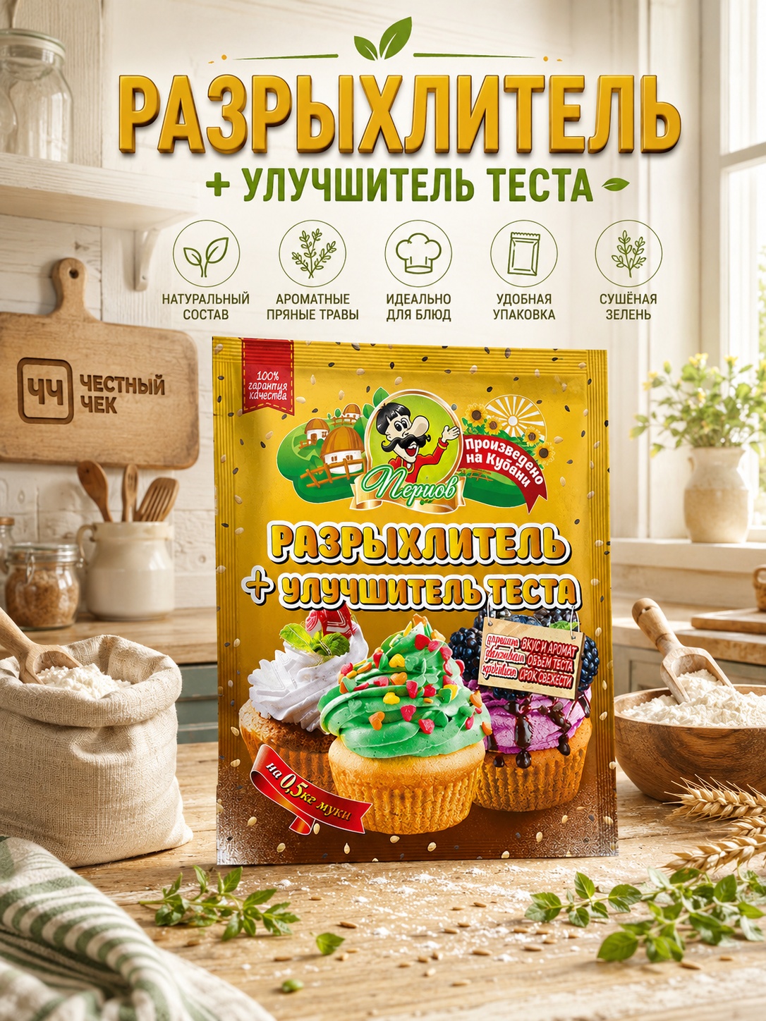Разрыхлитель теста 18г Перцов