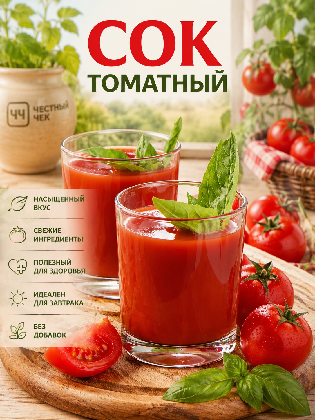 Сок Томатный Домашний 1л  