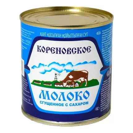 Молоко сгущ. с сахаром 0,2% 370г Кореновское БЗМЖ