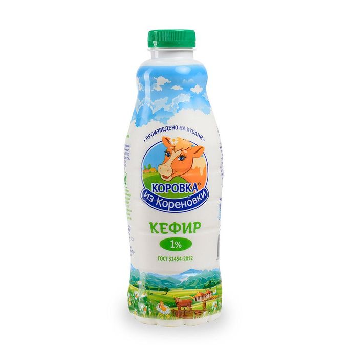Кефир 1,0% 900г бут. КизК БЗМЖ