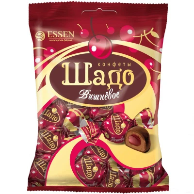 Конфеты ШАДО 200г вишневое с желейной нач. Essen