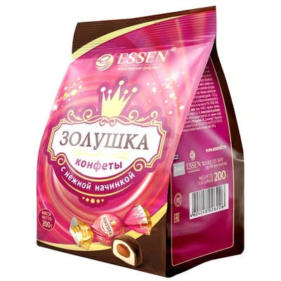 Конфеты ЗОЛУШКА 200г с нежной нач. Essen