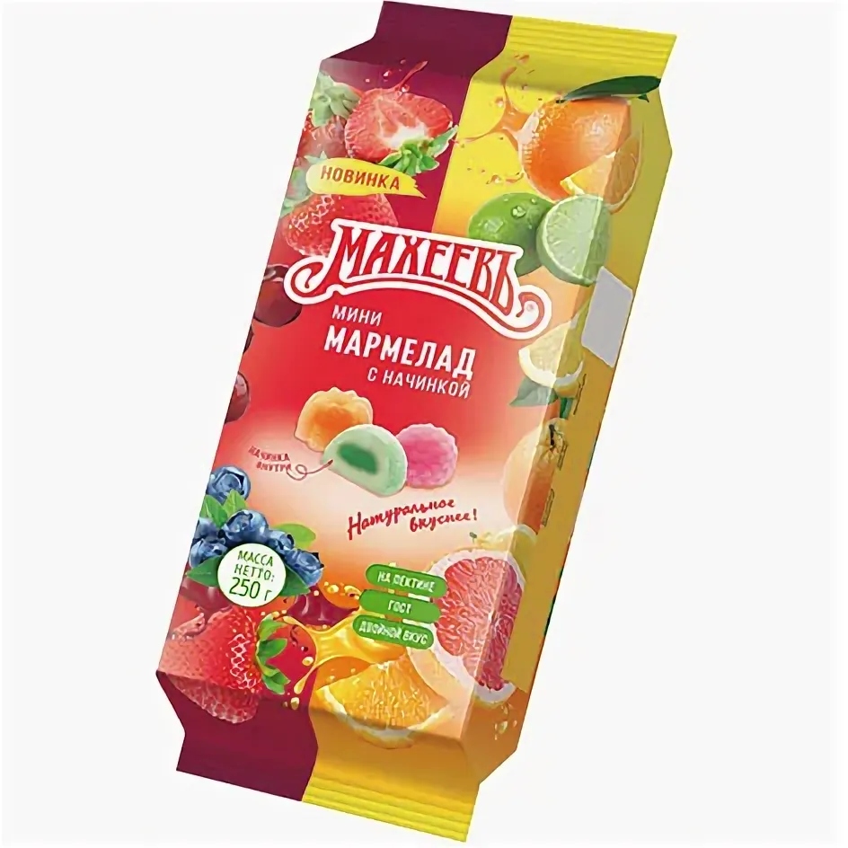 Мармелад МИНИ с начинкой 250г Махеев