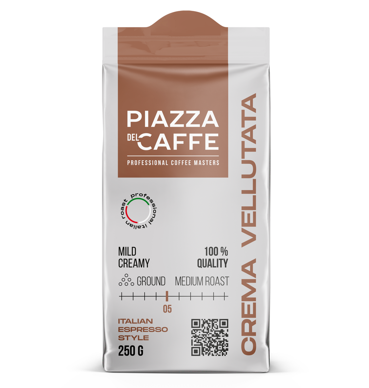 Кофе молотый Plazza Caffe CREMA VELLUTATA 250г