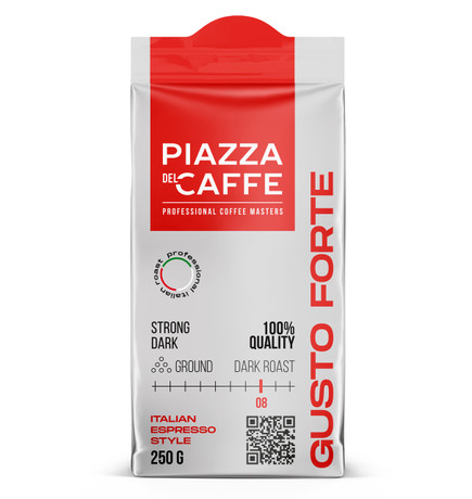 Кофе молотый Plazza Caffe GUSTO FORTE 250г