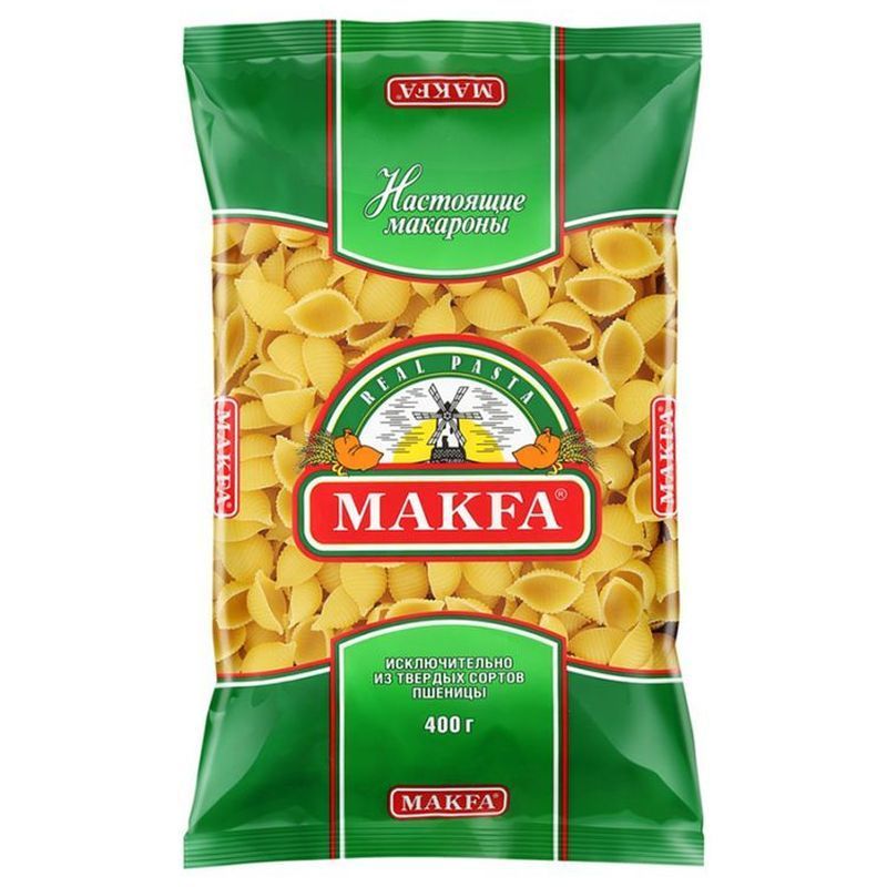 Мак.изделия МАКФА Ракушки 400г