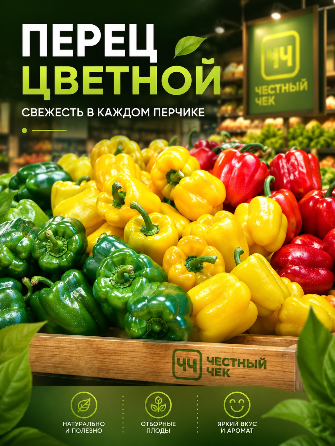 Перец Болгарсккий КРАСНЫЙ 1кг вес