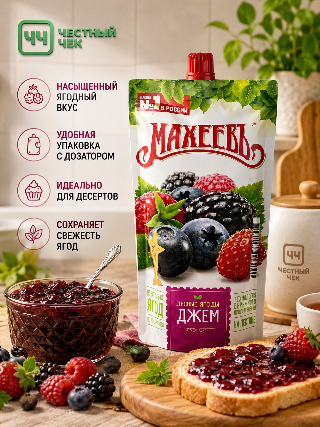 Джем Лесные Ягоды 300г  м/у Махеев