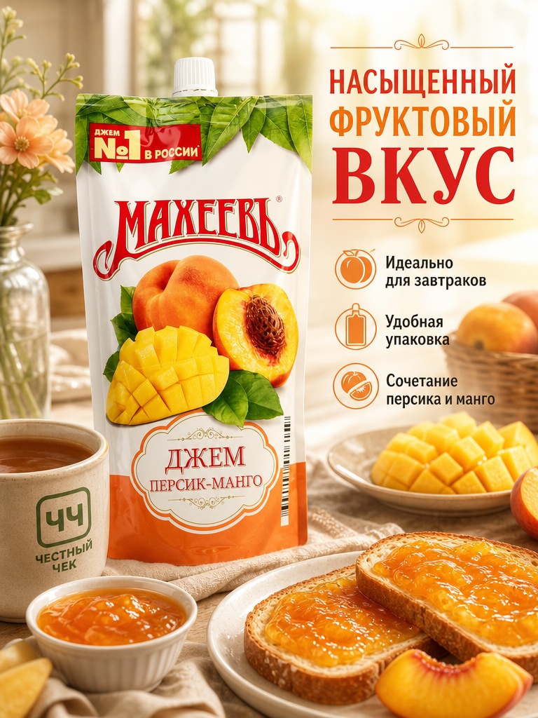 Джем Персик Манго 300г  м/у Махеев